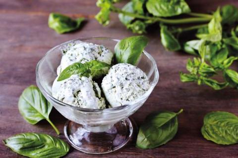 Basilikumeiscreme Basilikumeiscreme
